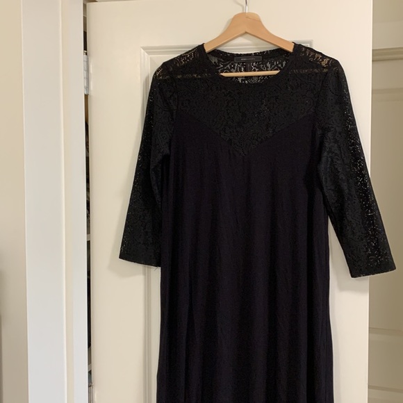BCBG black asymmetric dress - Like new - Picture 4 of 9